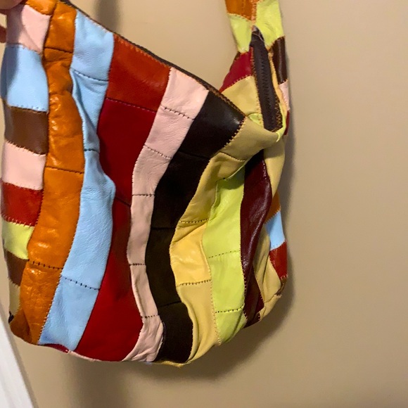Indie/boho color-block bag - Picture 4 of 5